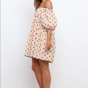 petal and pup beige daisy dress